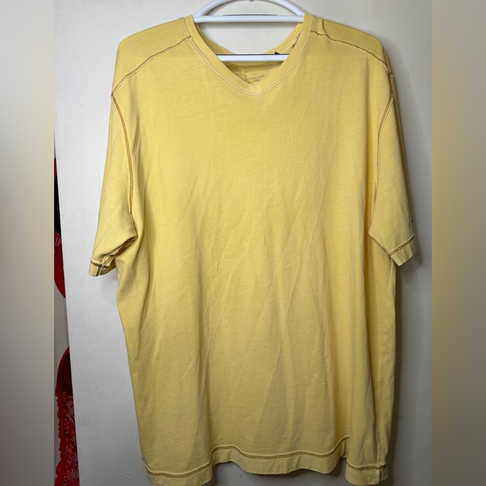 Tommy Bahama Yellow Island Tone Cotton T-Shirt XL